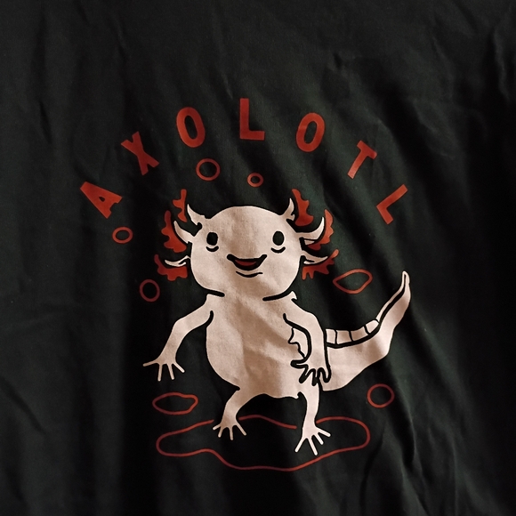2/$10 Black Axolotl Graphic T-Shirt - Picture 2 of 5